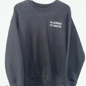Gildan Black Crewneck Sweater with Graphic
